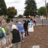 Crowd watching near Downey Street